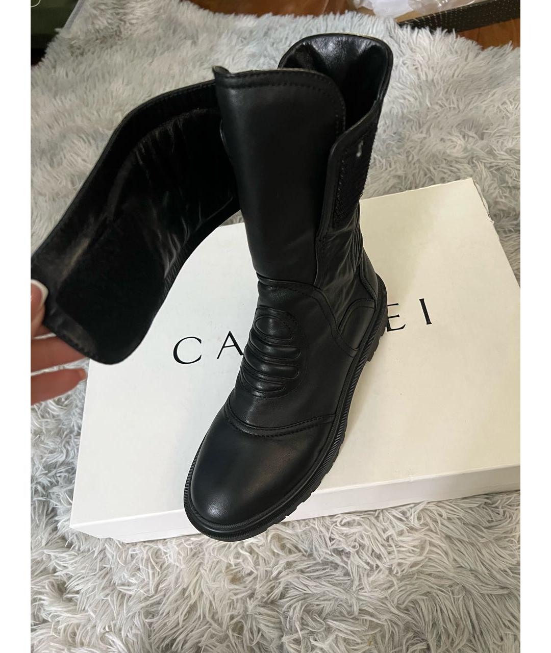 CASADEI Черные кожаные ботинки, фото 6