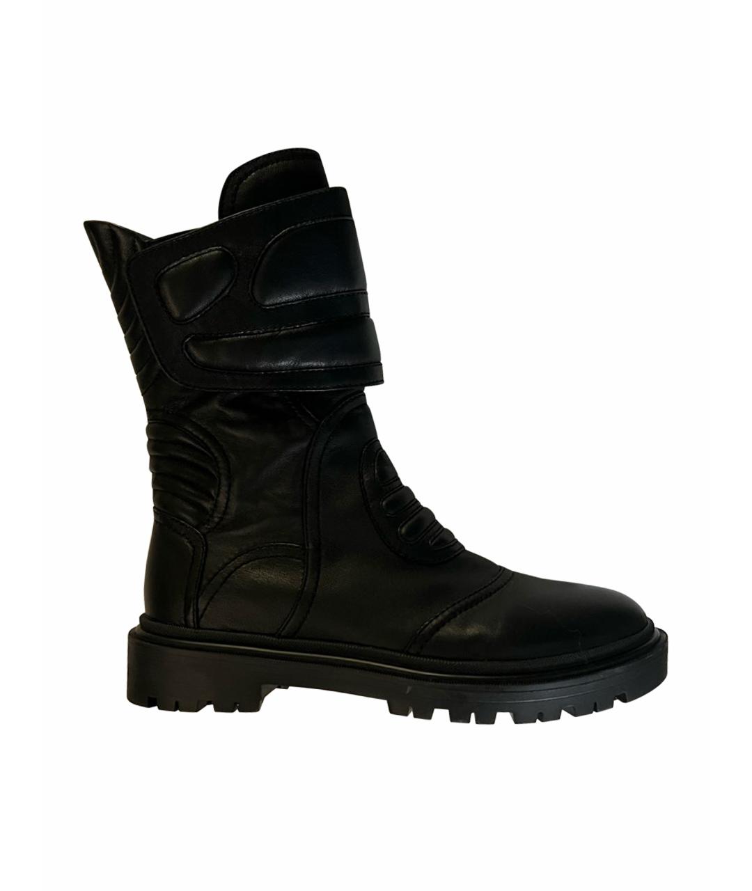 CASADEI Черные кожаные ботинки, фото 1