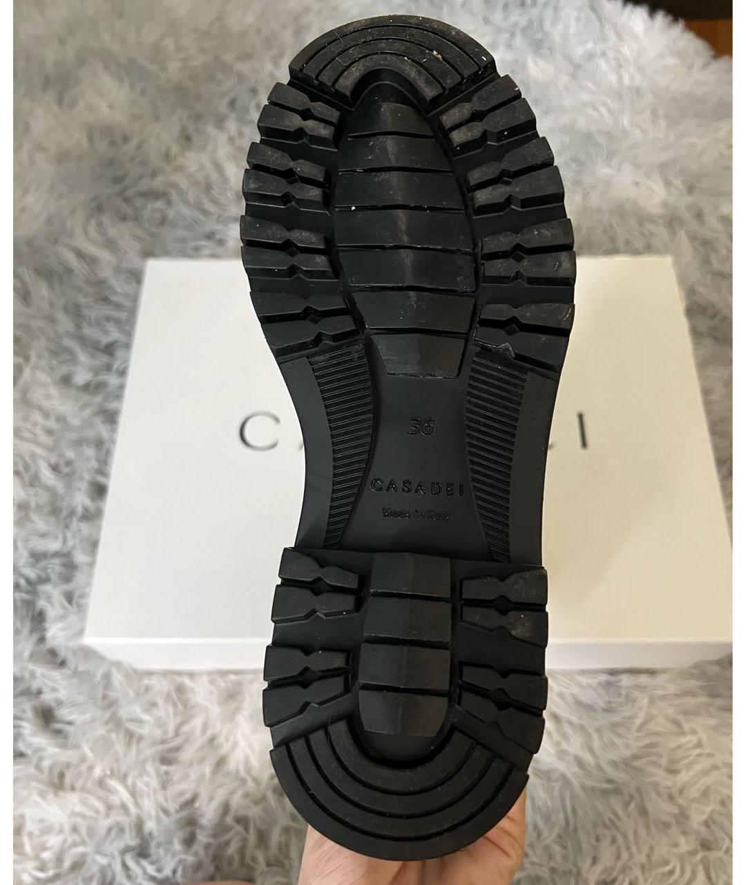 CASADEI Черные кожаные ботинки, фото 7