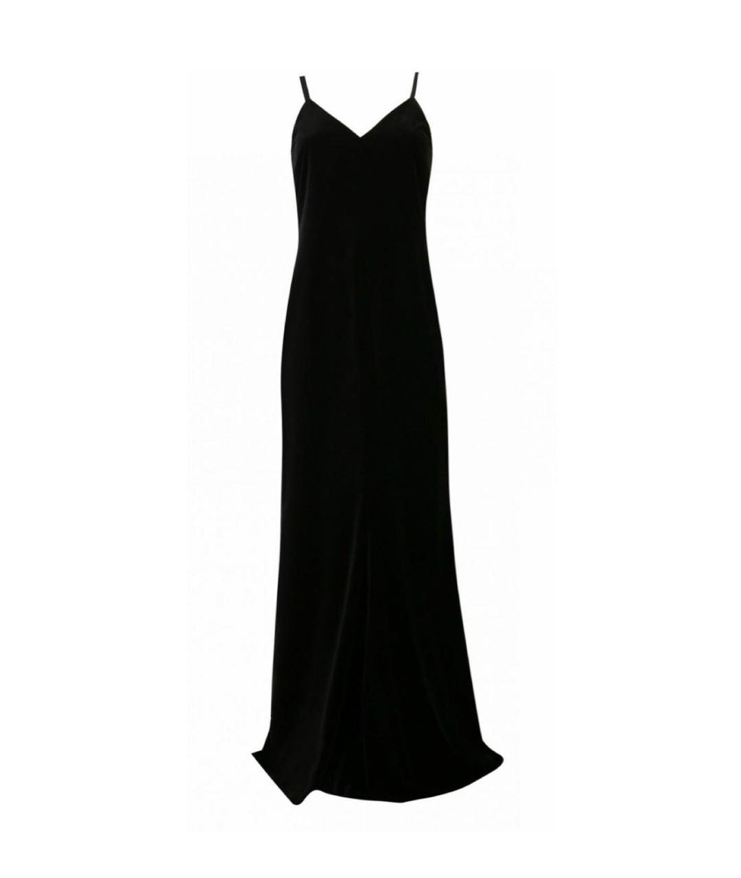MAX MARA Черное полиэстеровое вечернее платье, фото 1
