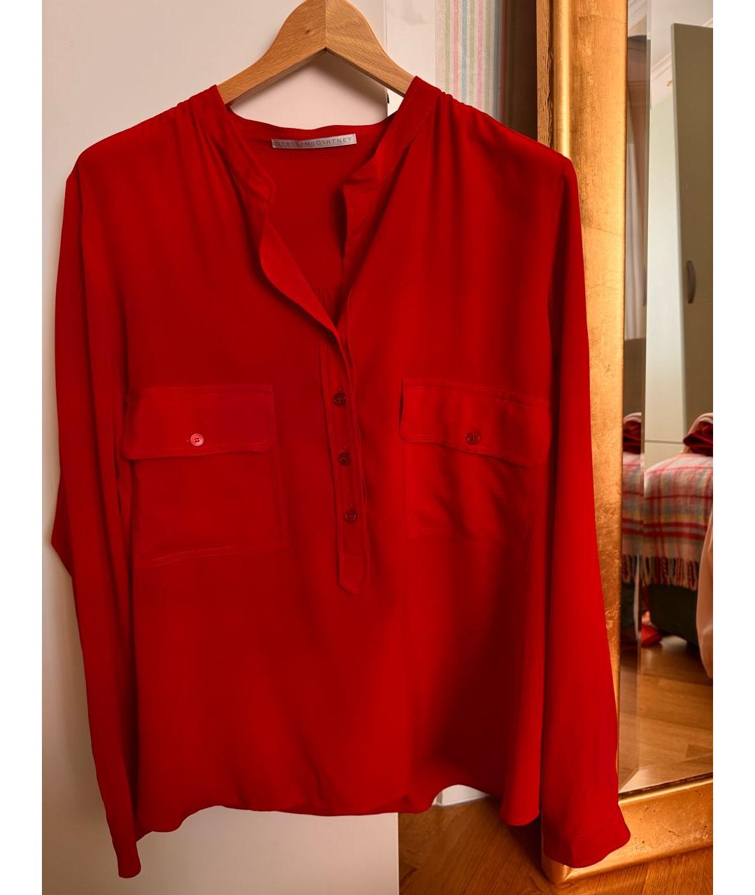 STELLA MCCARTNEY Красная шелковая рубашка, фото 5