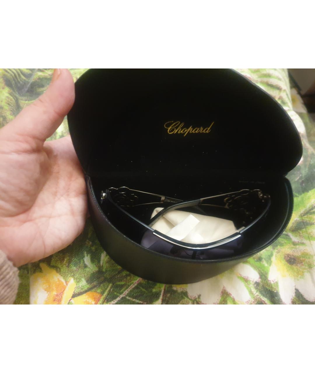 CHOPARD Коричневые пластиковые солнцезащитные очки, фото 3