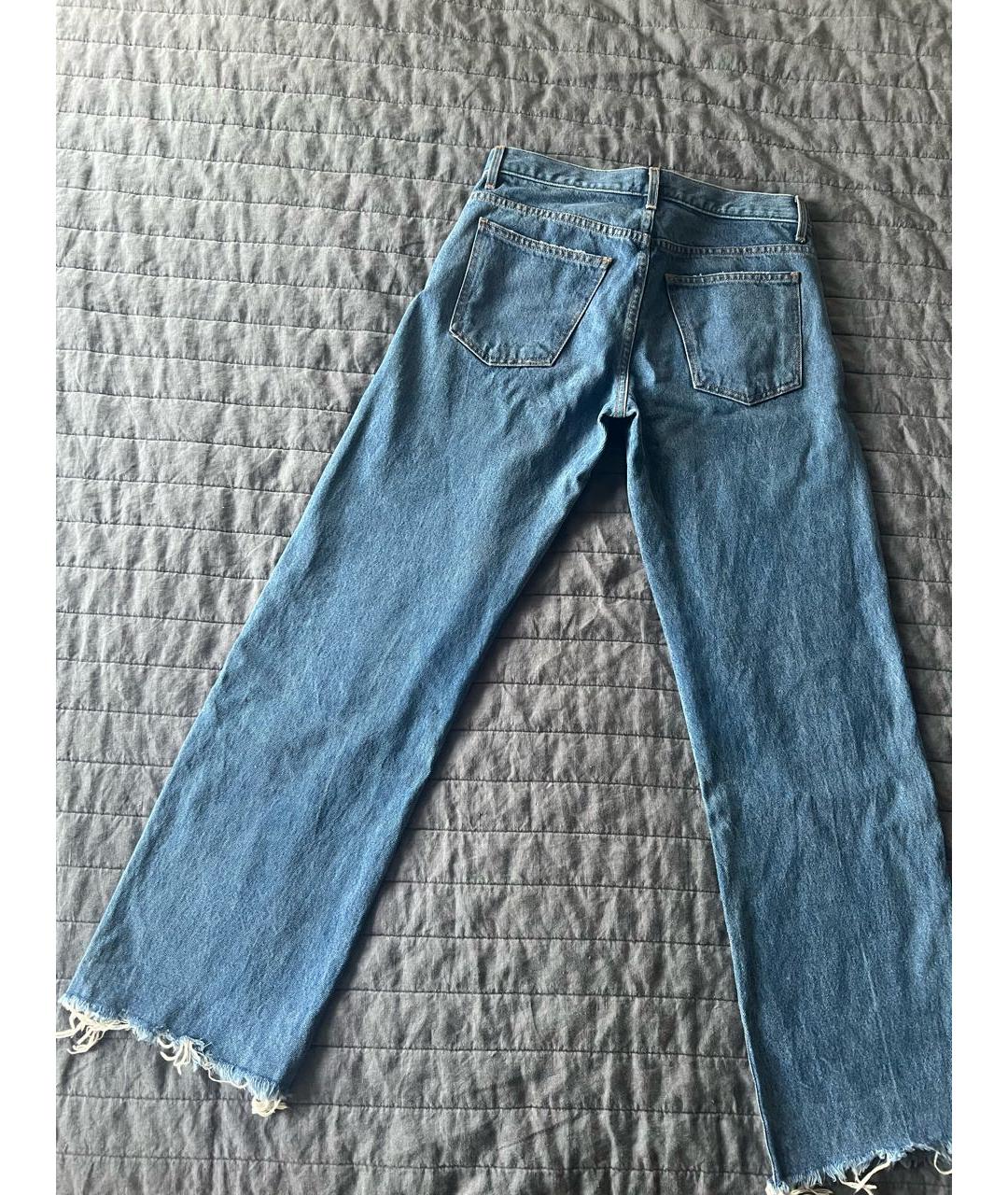 KHAITE Синие хлопковые прямые джинсы, фото 2