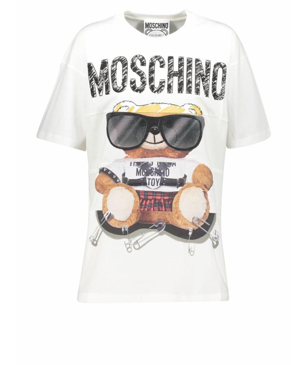 BOUTIQUE MOSCHINO Белая хлопковая футболка, фото 1