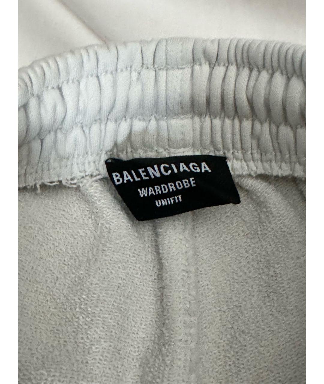 BALENCIAGA Белые хлопковые повседневные брюки, фото 4