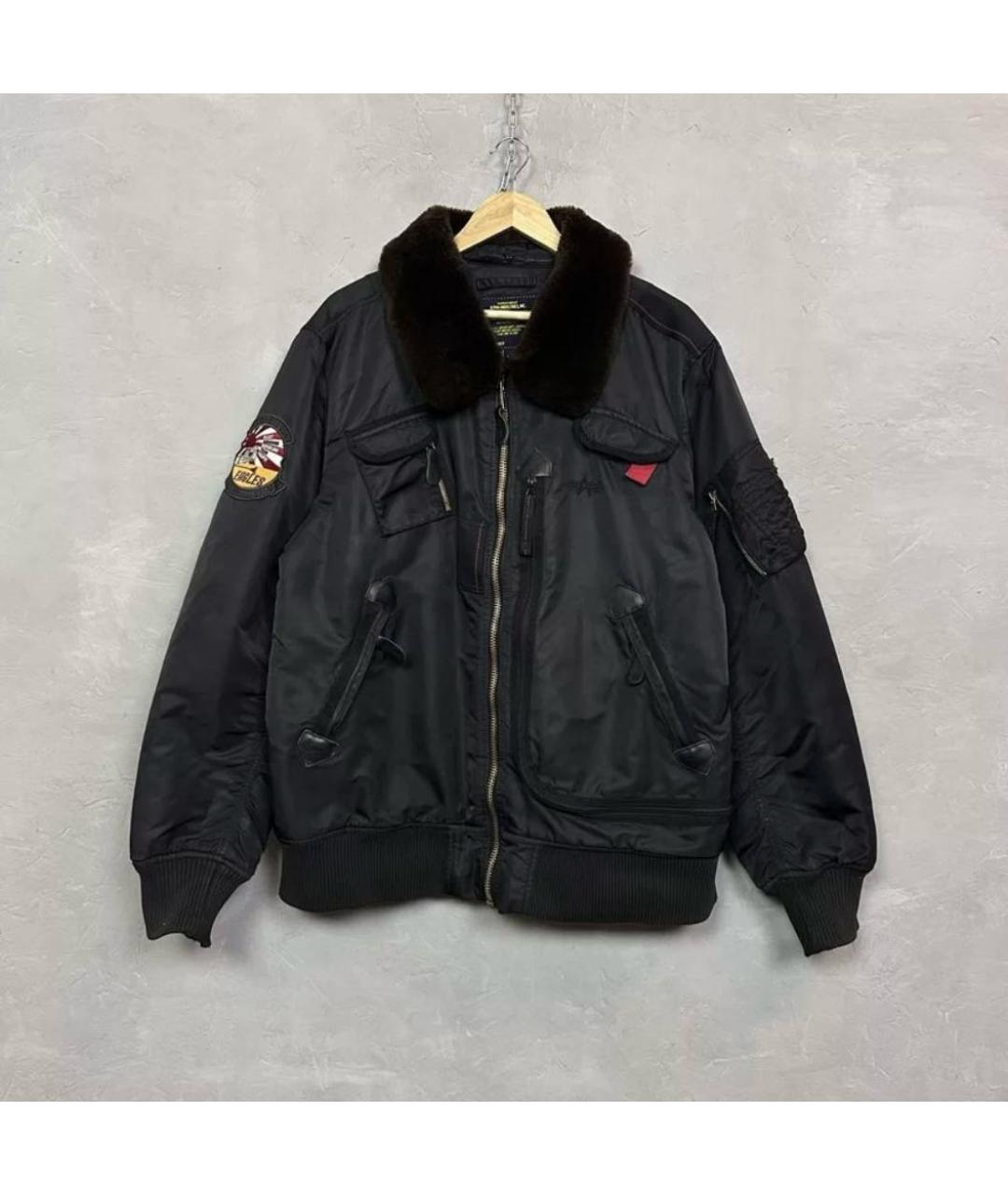 ALPHA INDUSTRIES Черная синтетическая куртка, фото 9