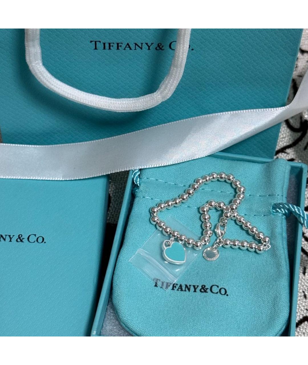 TIFFANY&CO Бирюзовый серебряный браслет, фото 3
