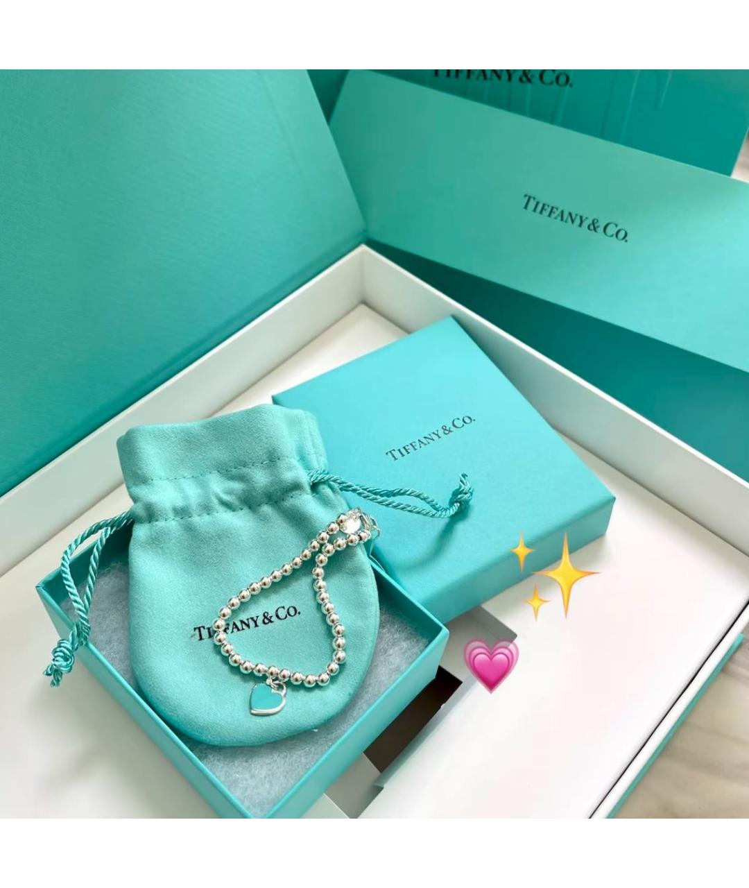 TIFFANY&CO Бирюзовый серебряный браслет, фото 2