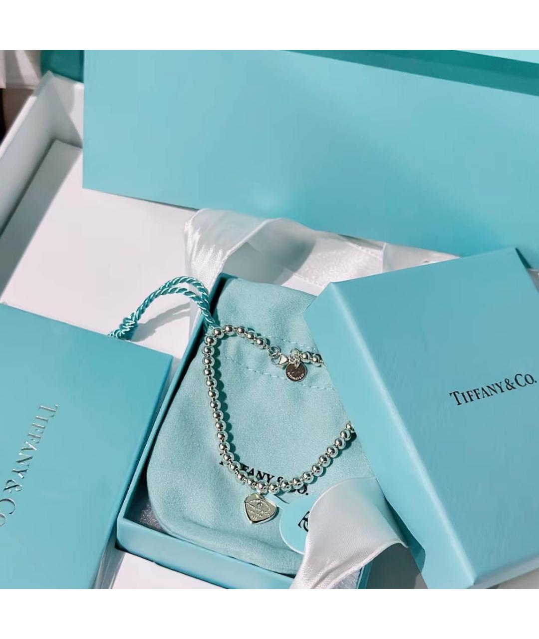 TIFFANY&CO Бирюзовый серебряный браслет, фото 4