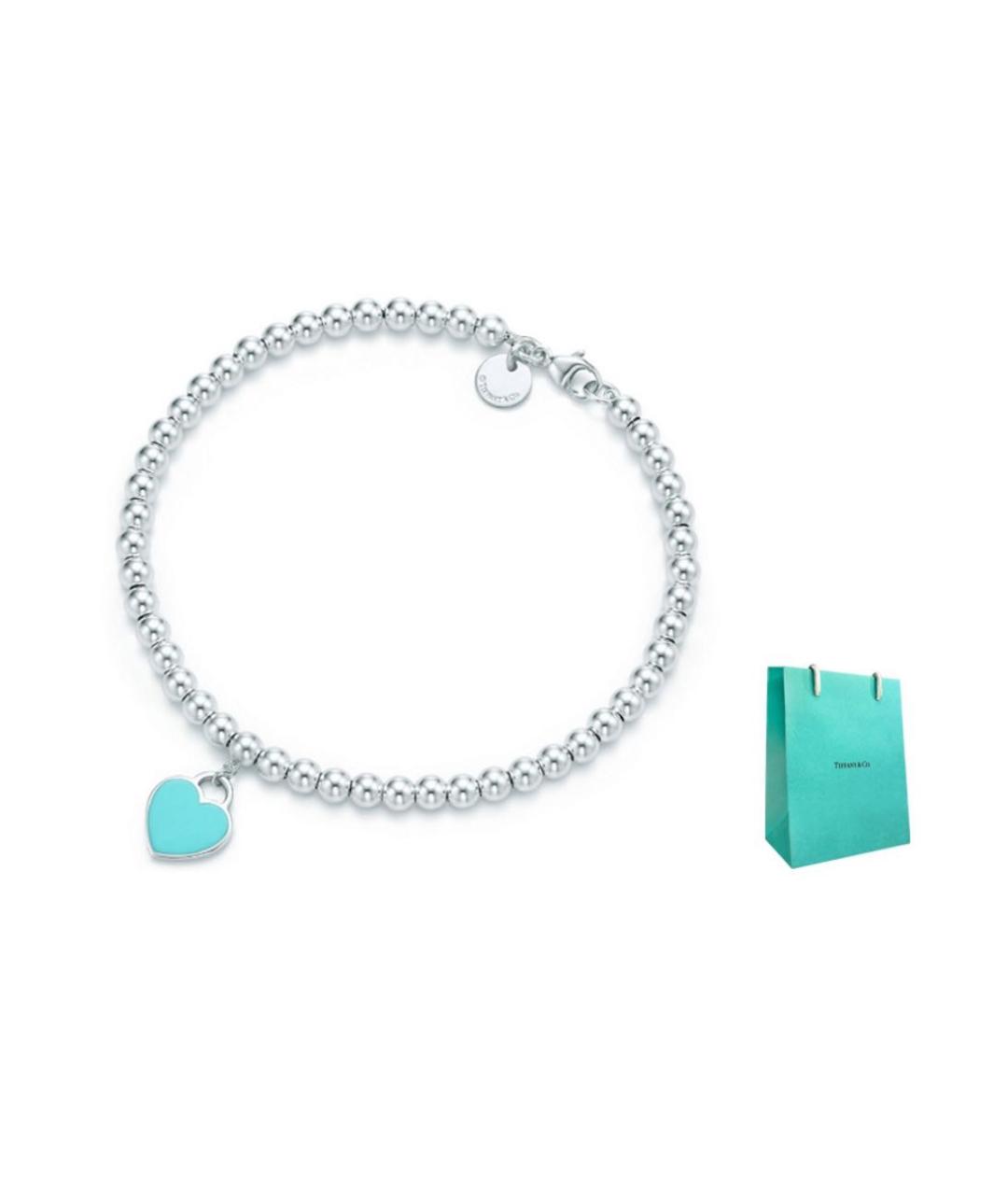 TIFFANY&CO Бирюзовый серебряный браслет, фото 5