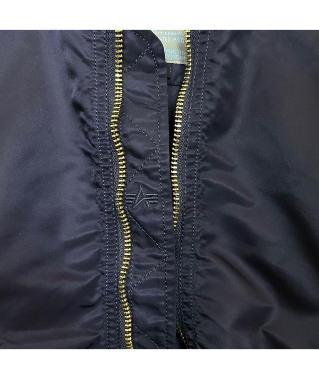 ALPHA INDUSTRIES Темно-синяя синтетическая куртка, фото 6