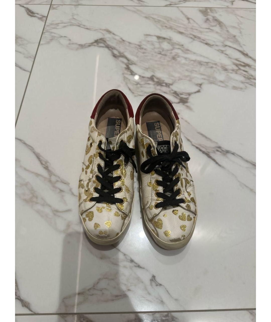 GOLDEN GOOSE DELUXE BRAND Белые кожаные кеды, фото 3