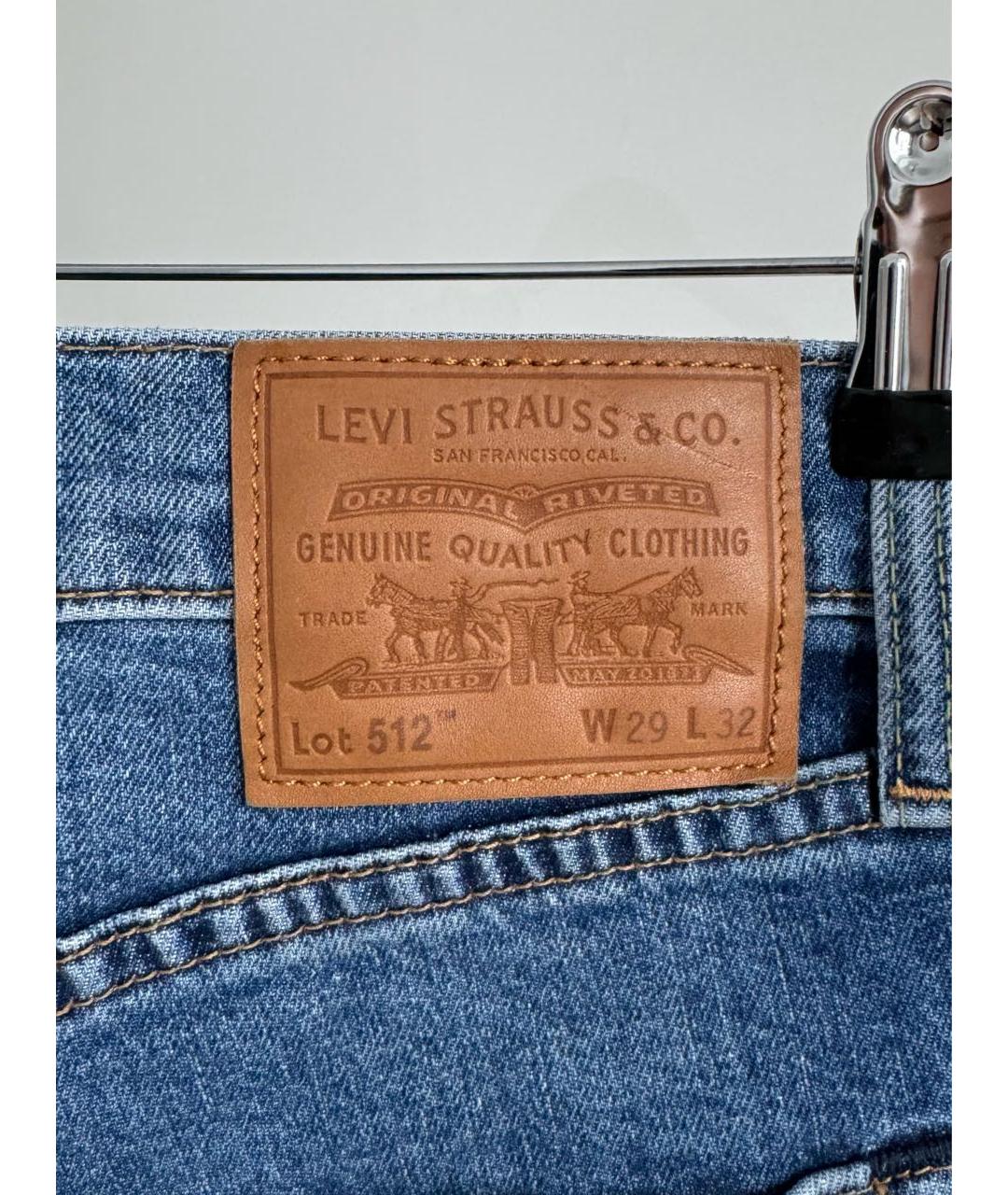 LEVI'S Синие хлопко-эластановые джинсы скинни, фото 3