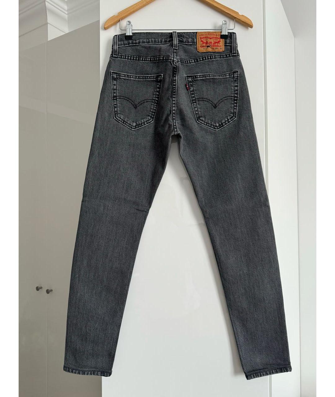 LEVI'S Серые хлопко-эластановые джинсы скинни, фото 2