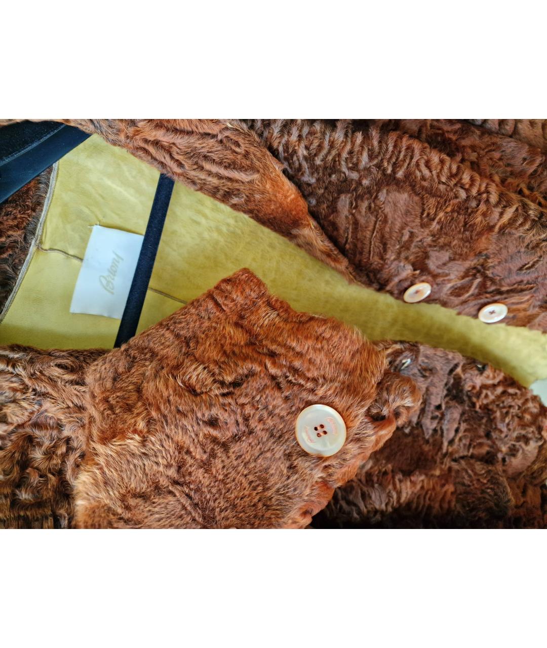 BRIONI Оранжевый меховой жакет/пиджак, фото 2