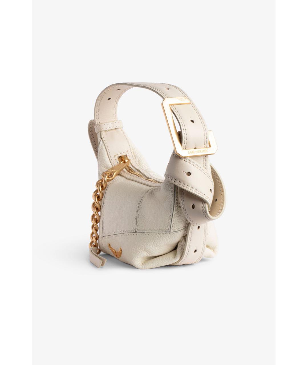 ZADIG & VOLTAIRE Белая кожаная сумка через плечо, фото 4