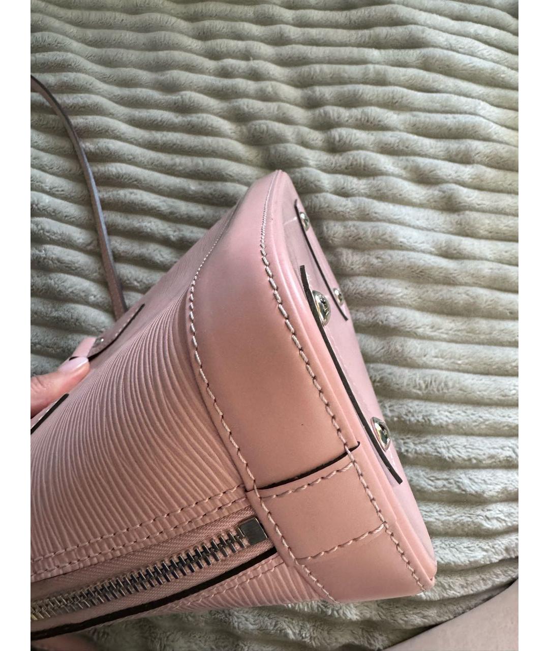 LOUIS VUITTON PRE-OWNED Розовая кожаная сумка с короткими ручками, фото 8