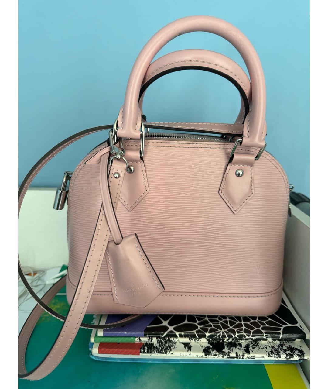 LOUIS VUITTON PRE-OWNED Розовая кожаная сумка с короткими ручками, фото 3