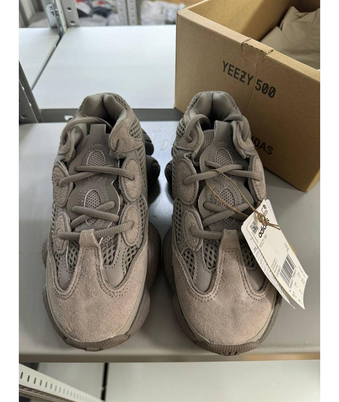 ADIDAS YEEZY Серые замшевые кроссовки, фото 2