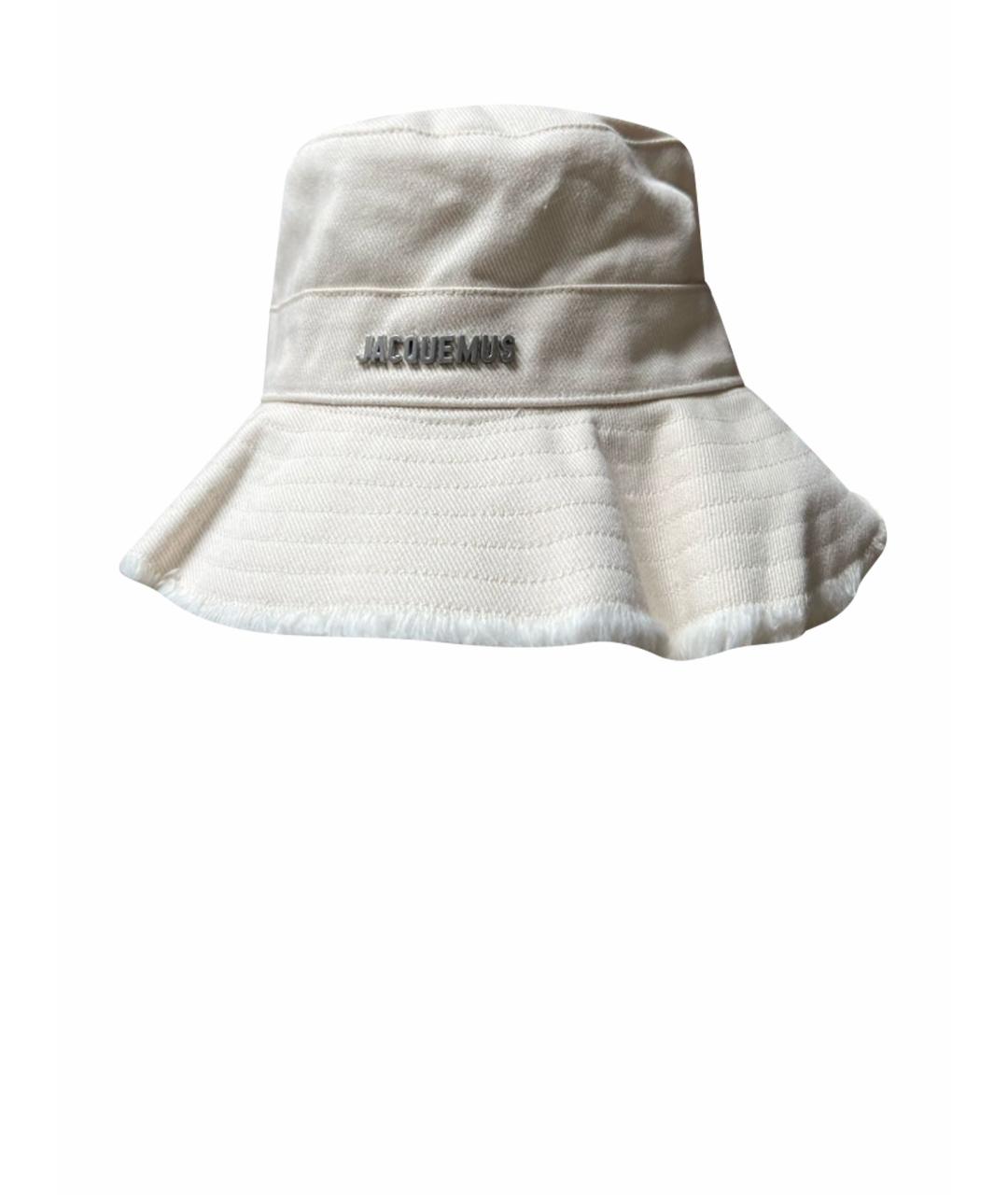 JACQUEMUS Бежевая хлопковая панама, фото 1