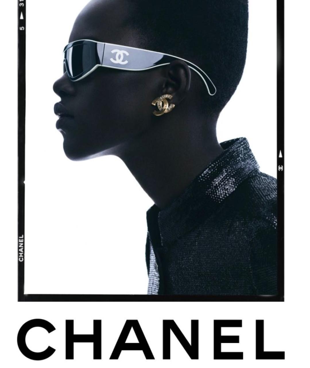 CHANEL Золотые металлические серьги, фото 2