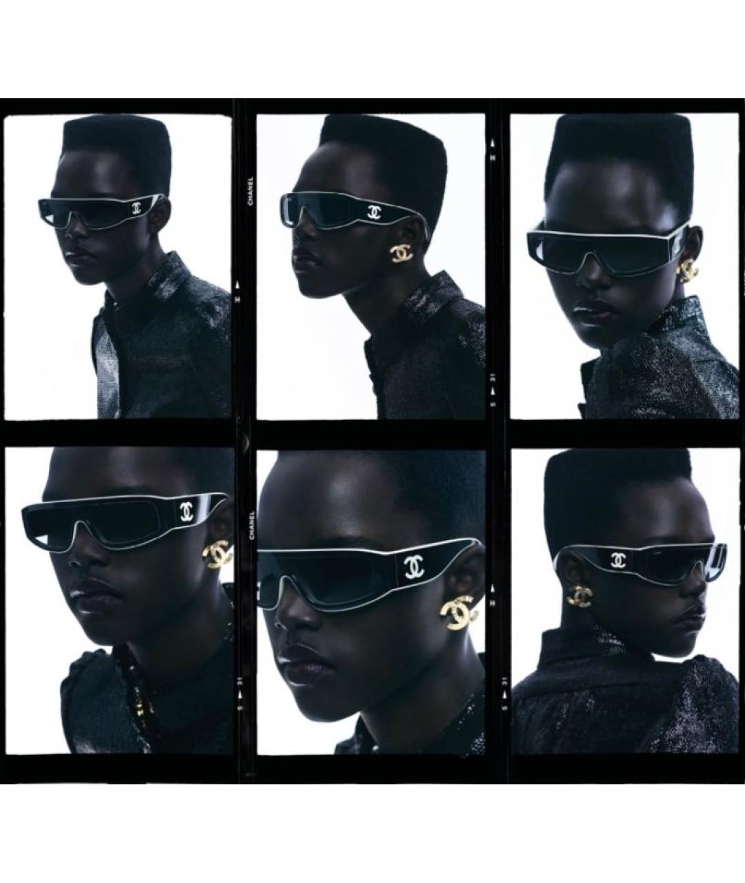 CHANEL Золотые металлические серьги, фото 3