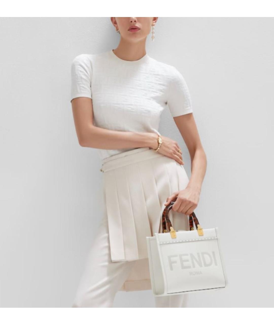 FENDI Белая футболка, фото 2