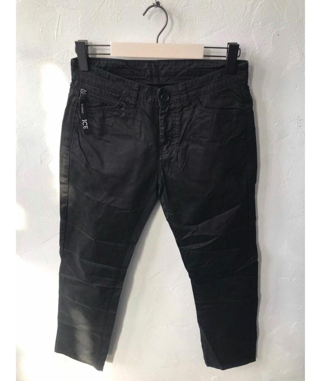 ICEBERG Черные хлопковые брюки чинос, фото 7