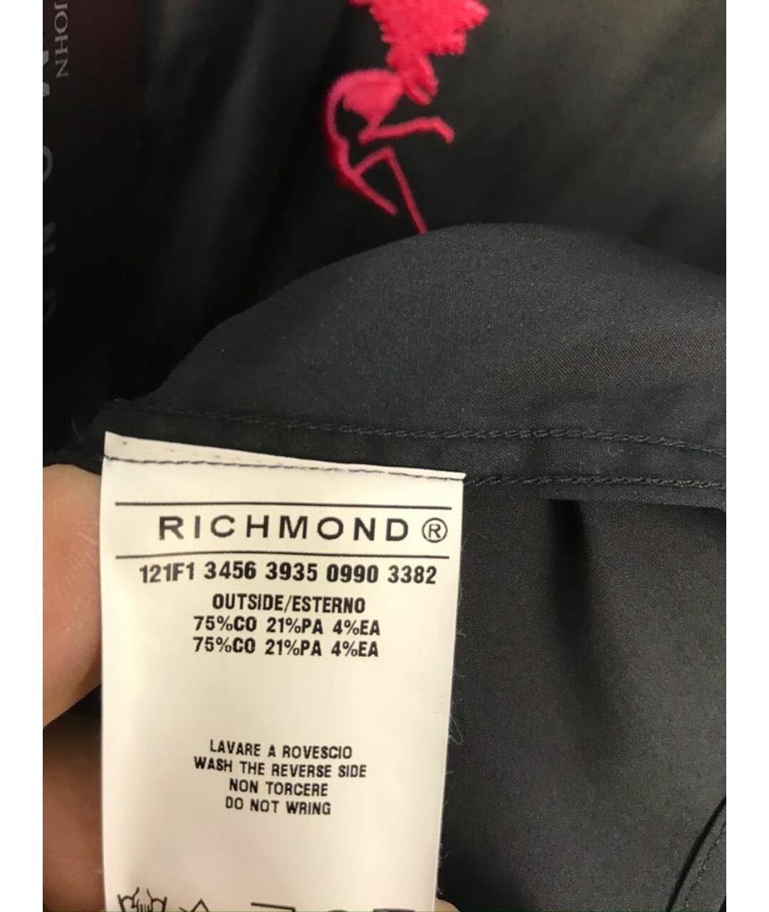 JOHN RICHMOND Черная кэжуал рубашка, фото 3