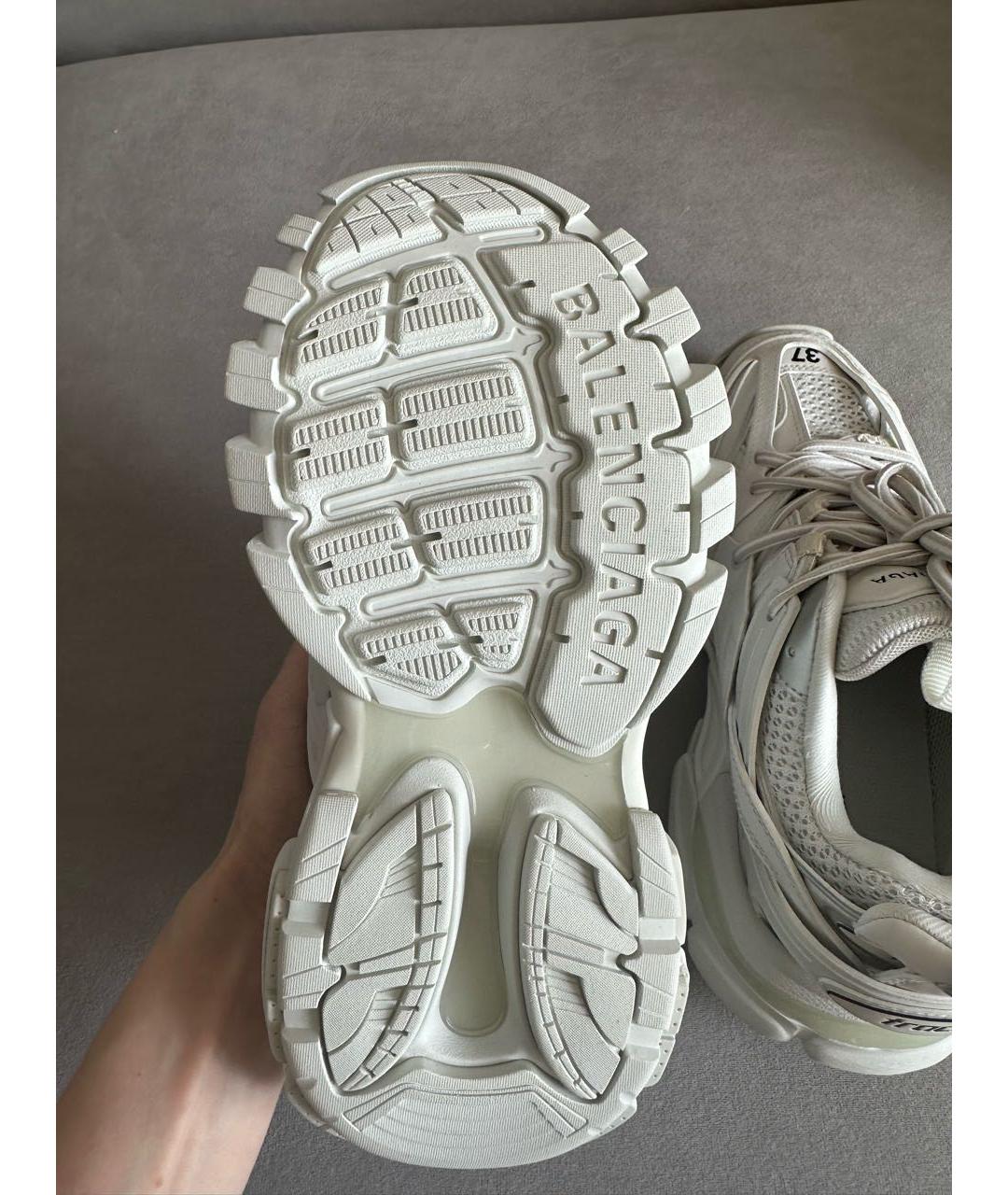 BALENCIAGA Белые кроссовки из искусственной кожи, фото 5