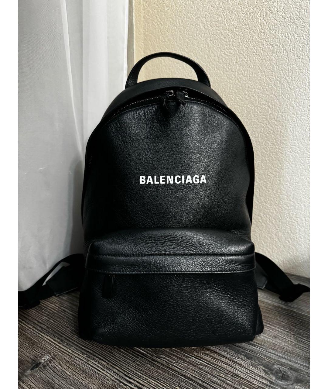 BALENCIAGA Черный кожаный рюкзак, фото 9