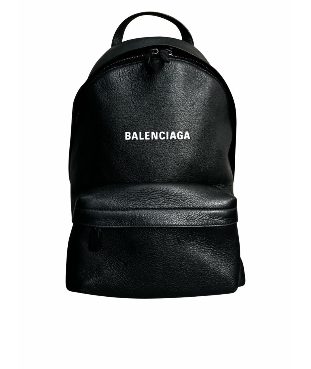 BALENCIAGA Черный кожаный рюкзак, фото 1