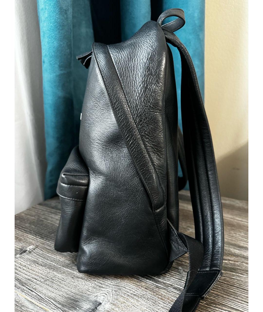 BALENCIAGA Черный кожаный рюкзак, фото 8