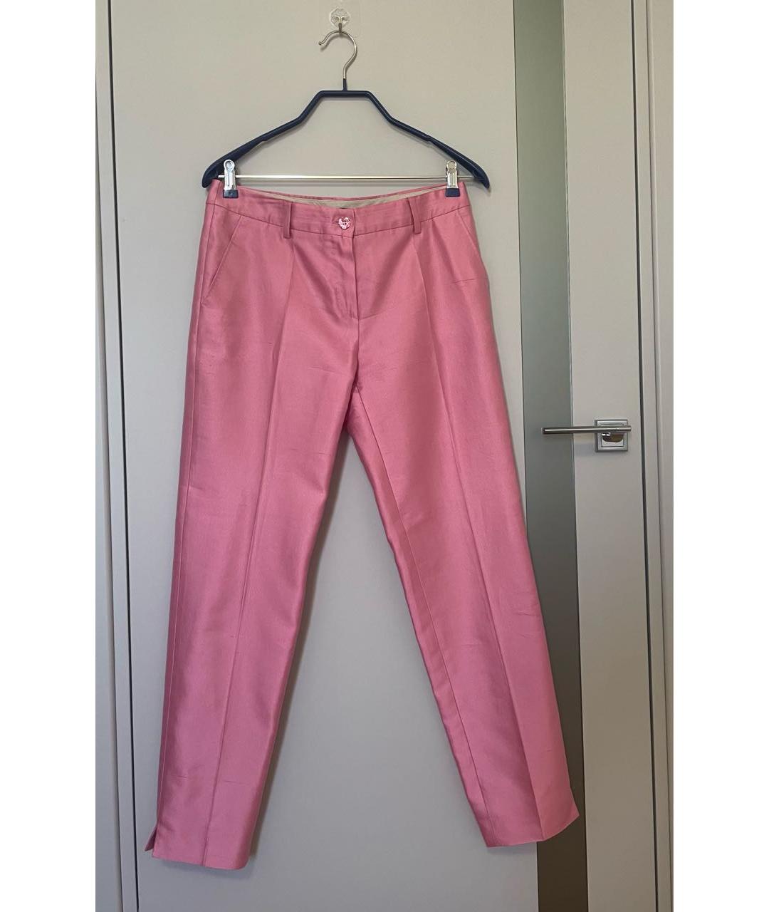 MAX MARA STUDIO Розовый хлопковый костюм с брюками, фото 4