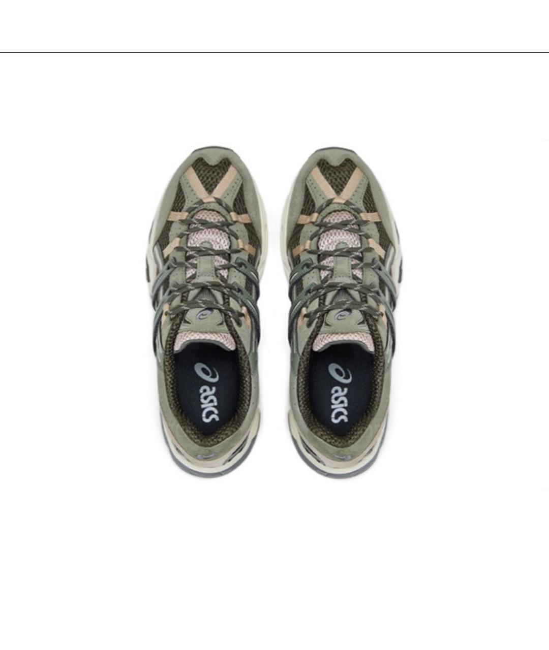 ASICS Зеленые замшевые низкие кроссовки / кеды, фото 3