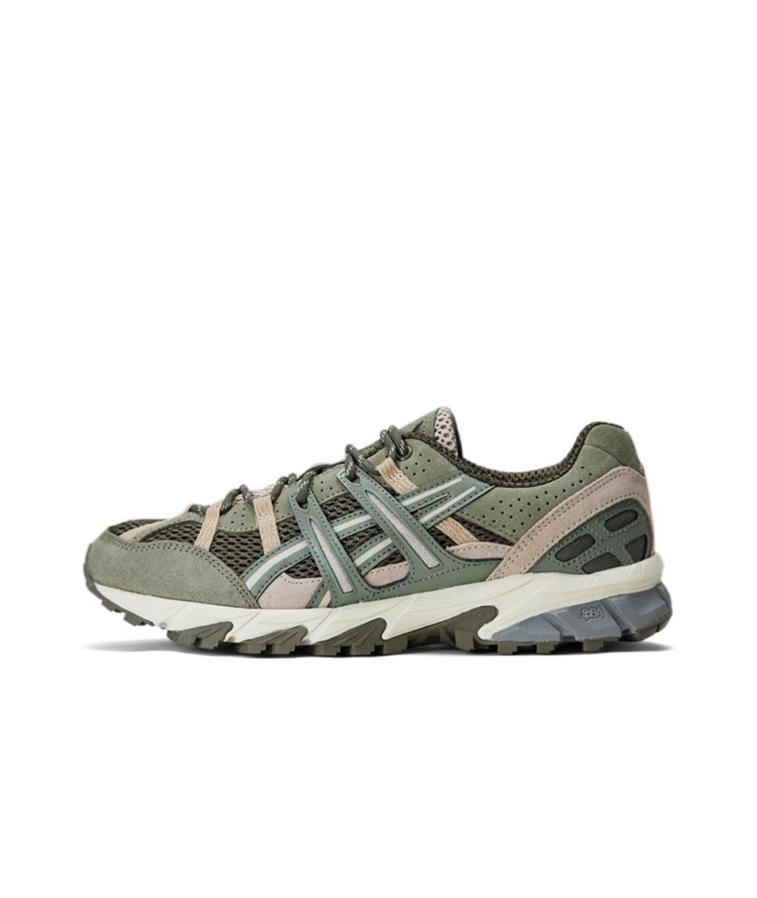 ASICS Зеленые замшевые низкие кроссовки / кеды, фото 8