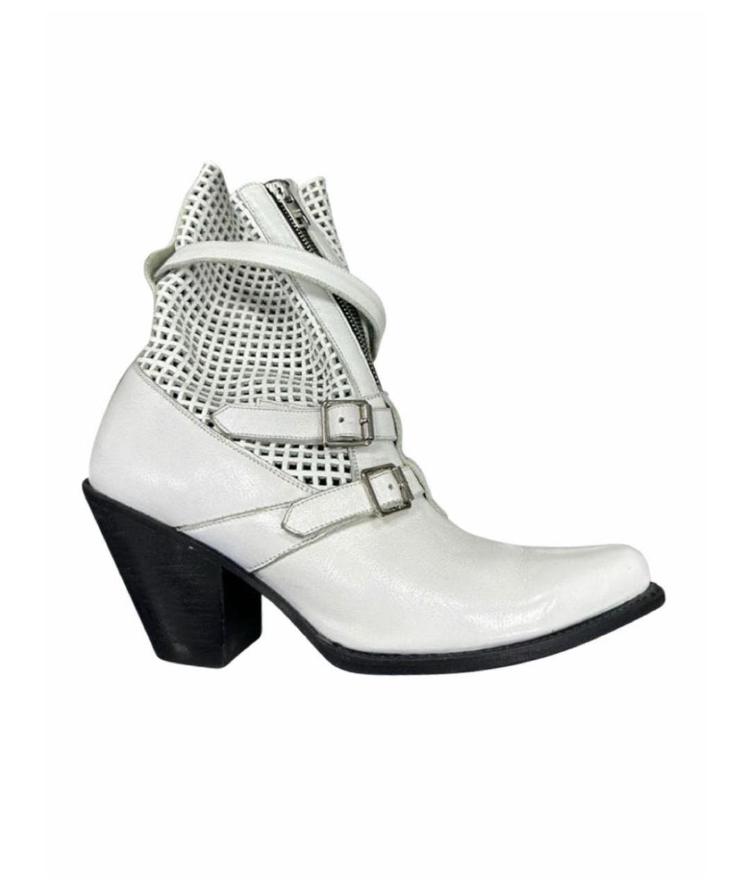 CELINE Белые кожаные ботинки, фото 1