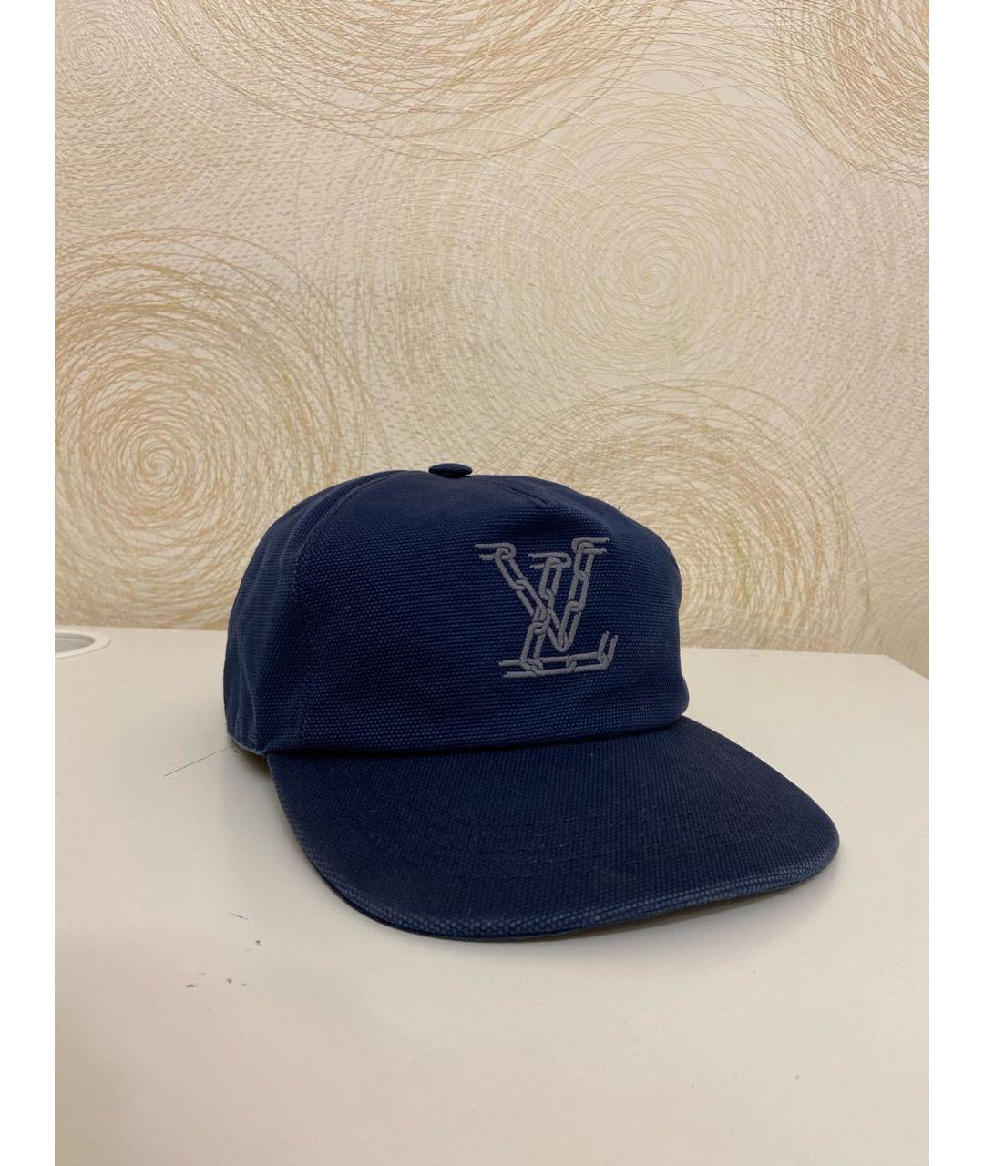 LOUIS VUITTON PRE-OWNED Темно-синяя хлопковая кепка/бейсболка, фото 7