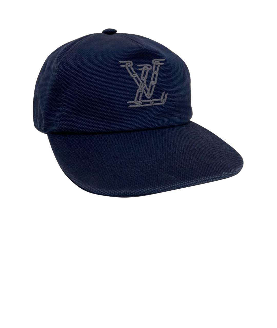 LOUIS VUITTON PRE-OWNED Темно-синяя хлопковая кепка/бейсболка, фото 1