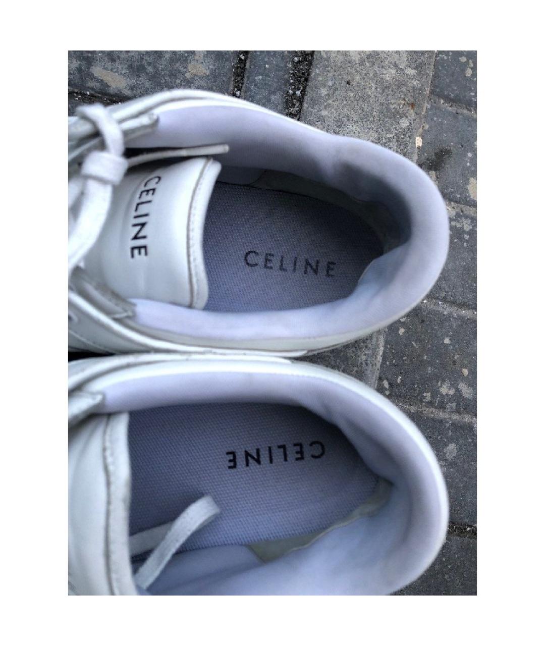 CELINE PRE-OWNED Белые кожаные низкие кроссовки / кеды, фото 8