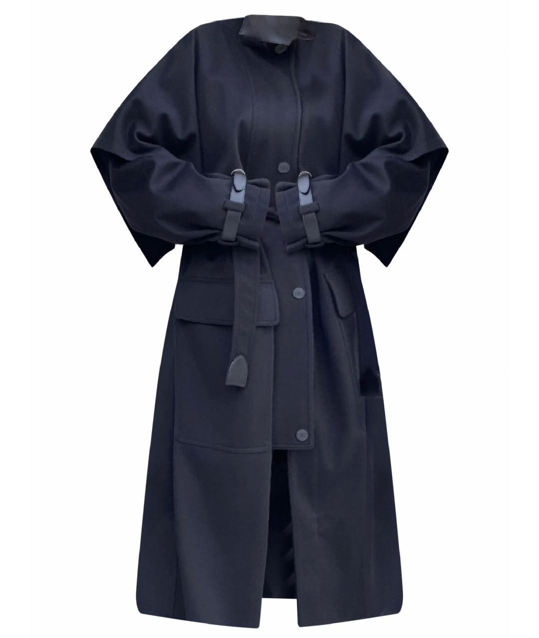 HERMES Черное кашемировое пальто, фото 1