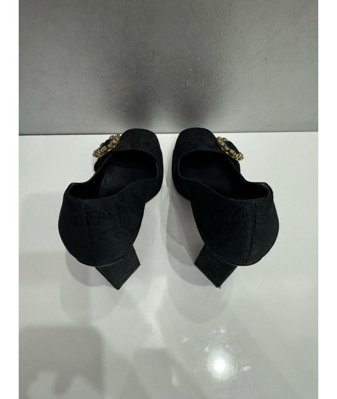 DOLCE&GABBANA Черные текстильные туфли, фото 3