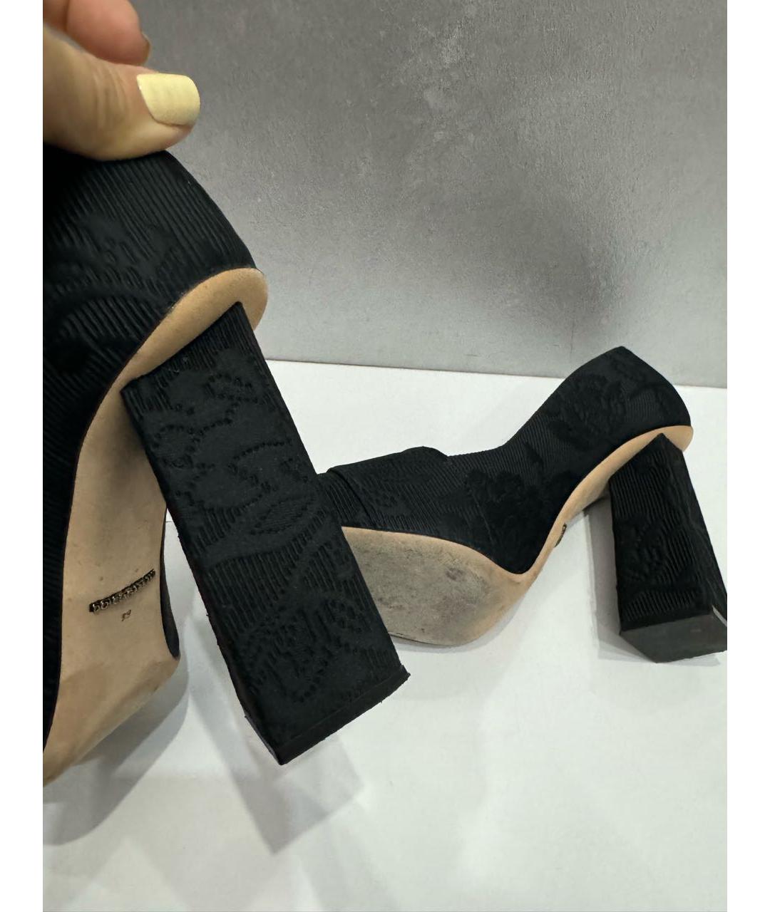 DOLCE&GABBANA Черные текстильные туфли, фото 5