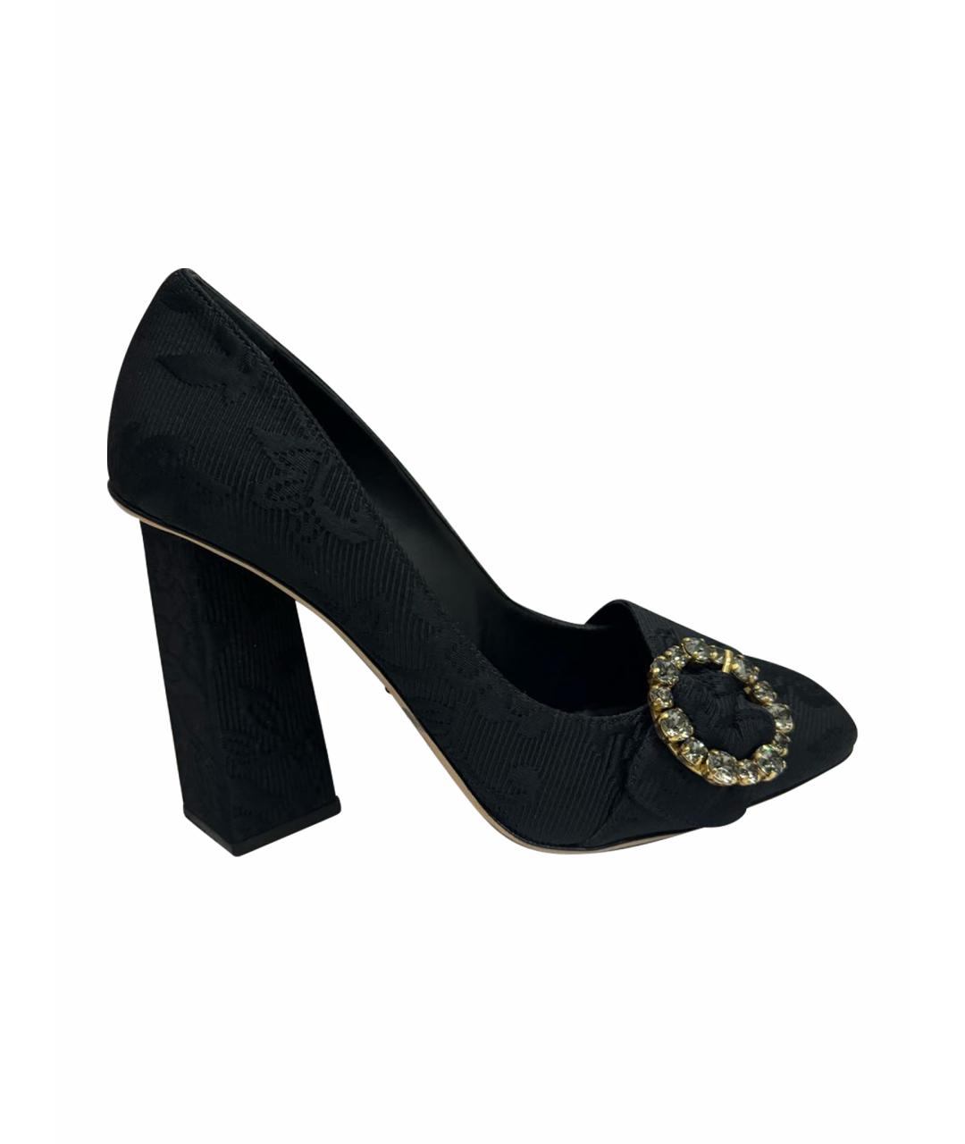 DOLCE&GABBANA Черные текстильные туфли, фото 9