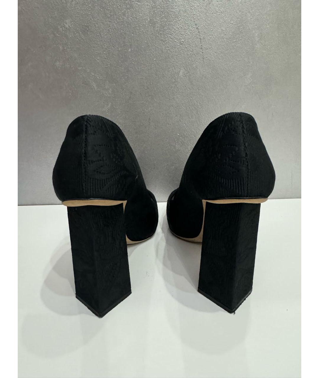 DOLCE&GABBANA Черные текстильные туфли, фото 4