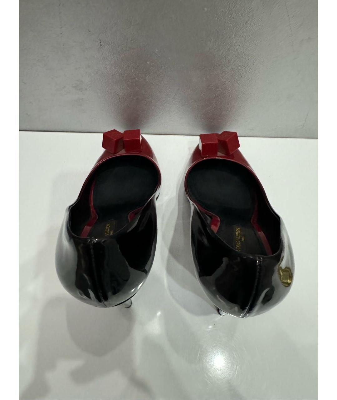 LOUIS VUITTON PRE-OWNED Бордовые туфли из лакированной кожи, фото 3