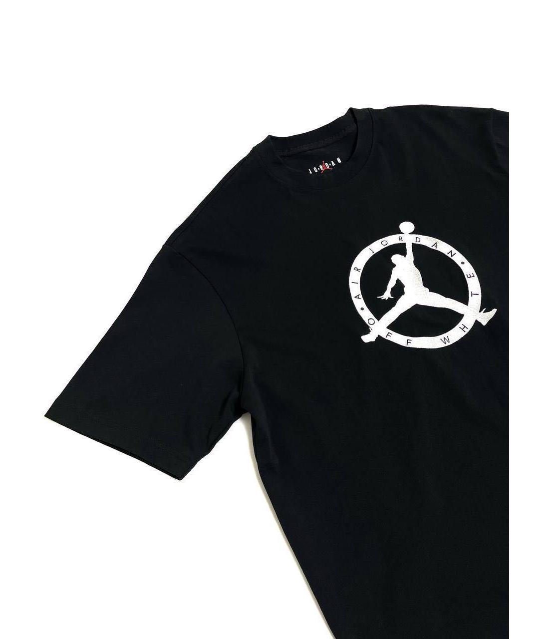 OFF-WHITE Черная хлопко-полиэстеровая футболка, фото 3