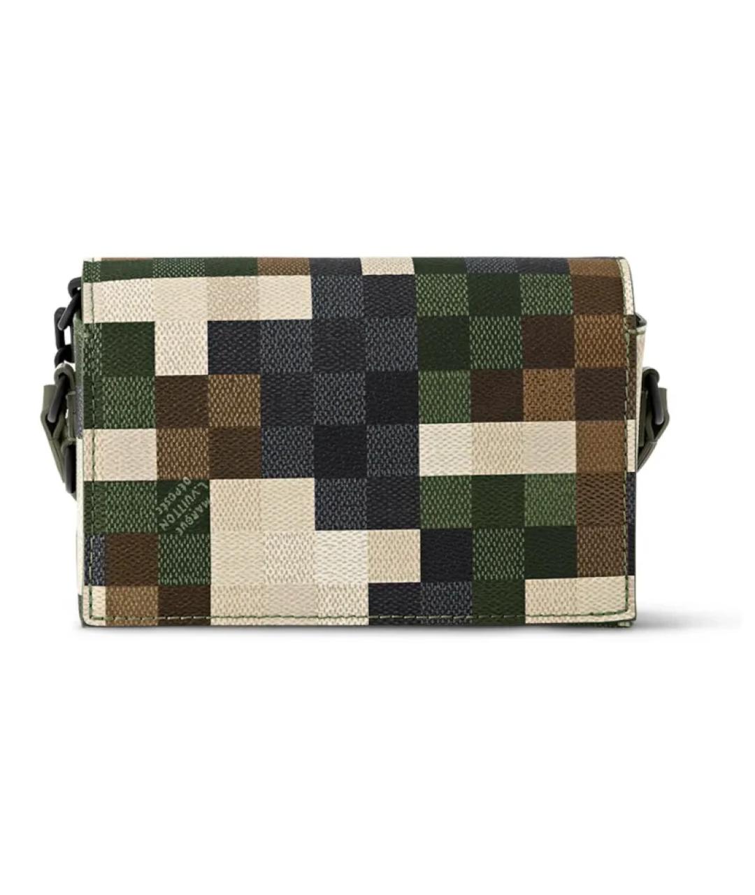 LOUIS VUITTON Зеленая кожаная сумка на плечо, фото 2