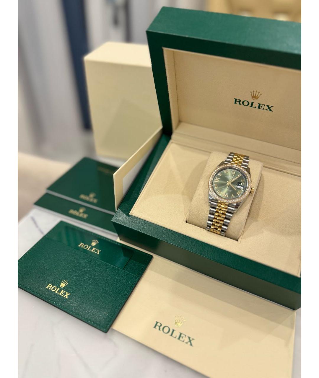 ROLEX Зеленые часы, фото 2