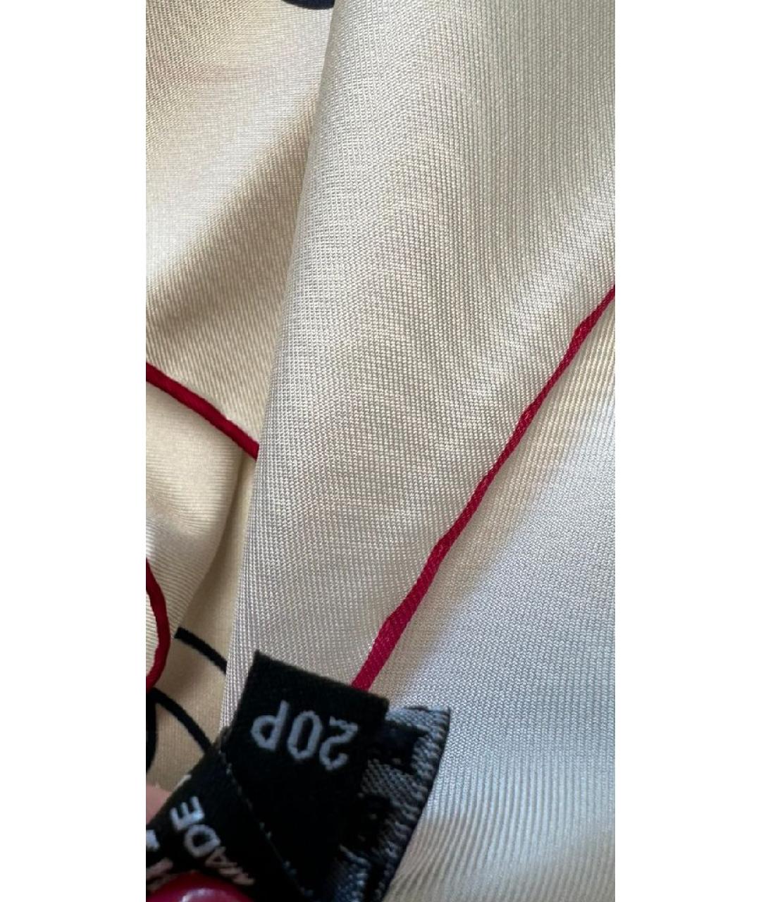 CHANEL PRE-OWNED Белый шелковый платок, фото 6